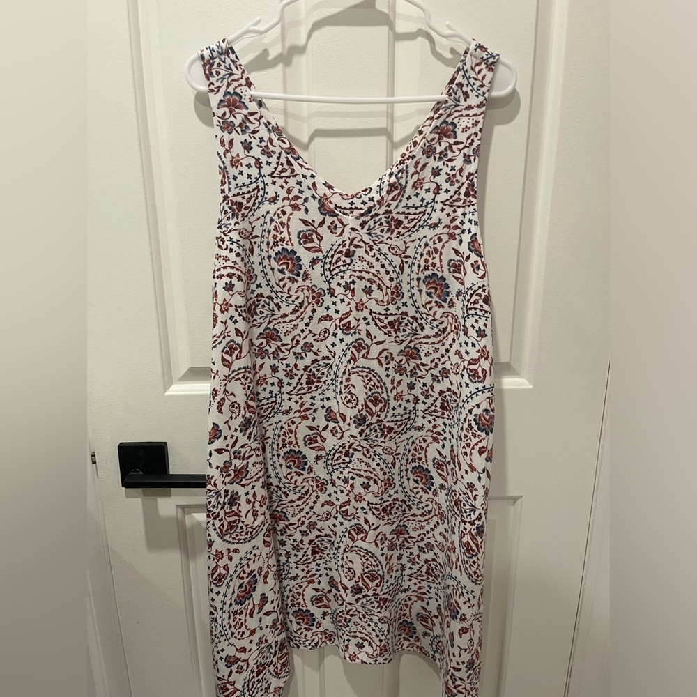 Floral Sleeveless Dress Linen blend